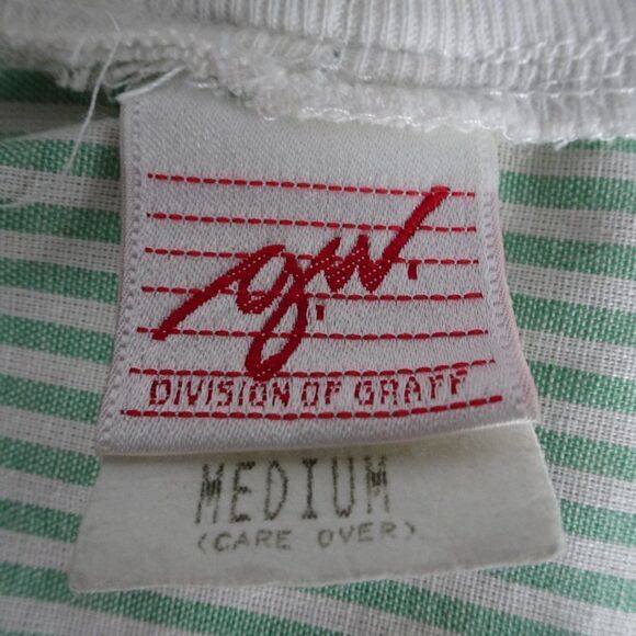 Vintage 80s G.W. Division of Graff Women Green Floral Sweater Size M - Picture 8 of 11